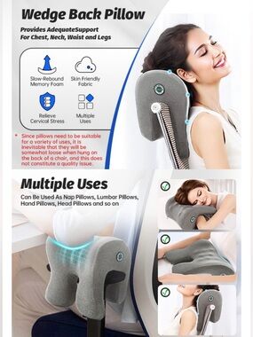 Multiple Use Ergonomic Memory Foam Pillow